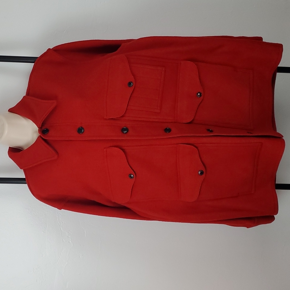 Vintage Filson Garment virgin wool red hunting buttons up men jacket size XL?